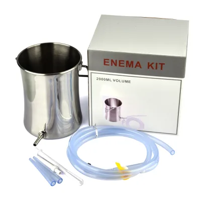 Non-Toxic Stainless Steel Douche Water Colon Cleansing Irrigator Enema Bucket Kit Non-Toxic Anal Vaginal Sex Product