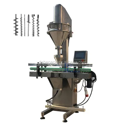 Electric Automatic Powder Filler Machine Spice Tin Packing for Food & Chemicals Glass & Plastic Bottles PLC Components