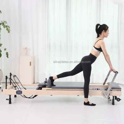 Foldable Home Fitness Pilates Reformer Machine Yoga Bed Gym Studio Pilates bar Use Factory Direct Sales Large Size Reformer