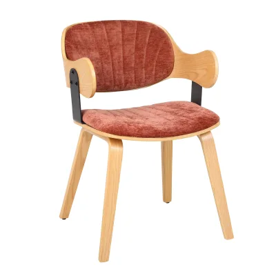 Modern Wood Dining Chair with Armrests and Comfortable Soft Cushion Durable for Multiple Scenarios Including Outdoor Use