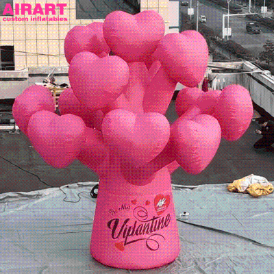 Romantic Inflatable Valentine Heart Tree Decoration for Party