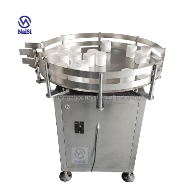Automatic Plastic Glass Pet Bottle Round Rotary Unscrambler Bottle Sorting Turntable Feeding Table for Packaging Line