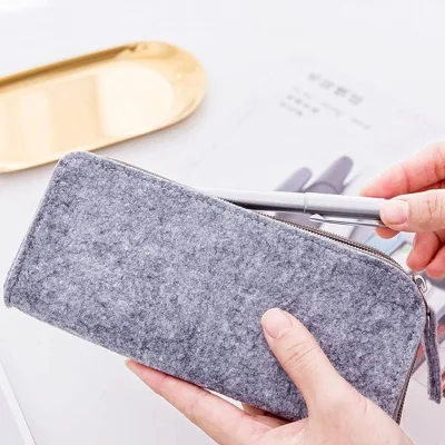 School Classroom Students Teacher Class Felt Fabric square Pen Rubber Ruler Pen Storage Bag