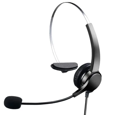 Low Price Classic Portable 3.5mm Wired Earphones with Mic Headphone Conference Helmet With Microphone for Call Center
