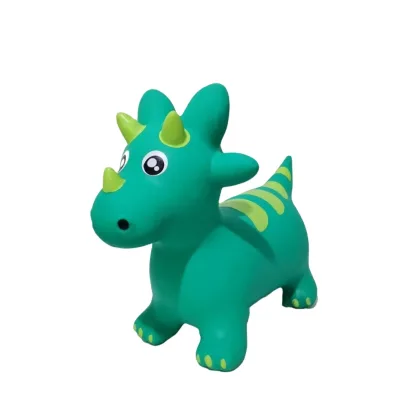 Hot Sale Direct Factory Cute PVC Triceratops Dinosaur Inflatable Jumping Animal Educational Outdoor Household Toy for Kids