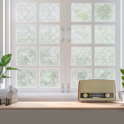 17.7''X78.7'' Modern Style PVC Home Chinese Flowering Crabapple Window Film Decorative Window Film