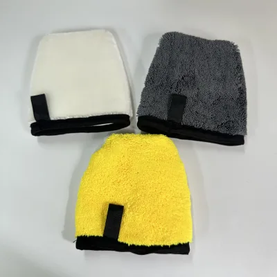JYM-0625 Microfiber Dual-Sided Auto Interior Dusting Mitt Lint-Free Car Cleaning Glove With Custom Printed Logo
