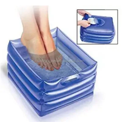 Inflatable PVC Massaging Wash Foot Rest Bath Portable Foot Baths Basin Bucket for Advertising