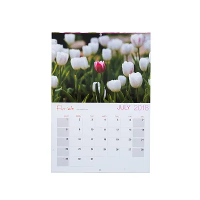 Custom 12 Month Saddle Stitching Wall Calendar Printing