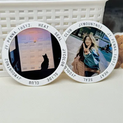 Reversal Film Circular Bookmark Slide Transparent Card Surrounding Reflective Film Luminous Retro Reversal Film Head Portrait