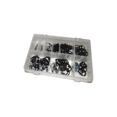 Assortment Set E Clips Retaining Snap Ring Circlips 300PCS E-Clips - Inch Size for Shaft Fastener