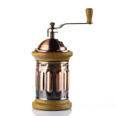 Manual Coffee Grinder Wooden Hand Coffee Machine European Copper Retro Style Decoration BM143