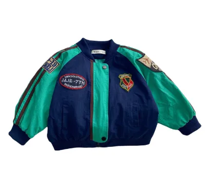 Boys' 2025 Spring Outerwear Children's Girls' Spring Baseball Jacket Sports Jacket