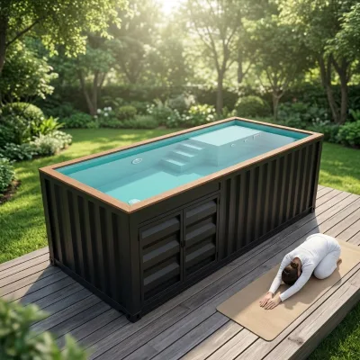 Shipping Container Ground Swimming Pool-20ft/40ft Custom Resort Lifestyle Hotel Use Steel Fiberglass UV Resistant Durable