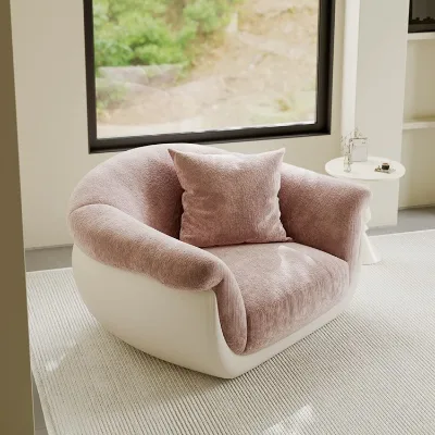 High Quality Velvet Soft Leisure Single Sofa Chair Lazy Comfortable Fabric Chair Modern Accent Sofa Chairs for Living Room