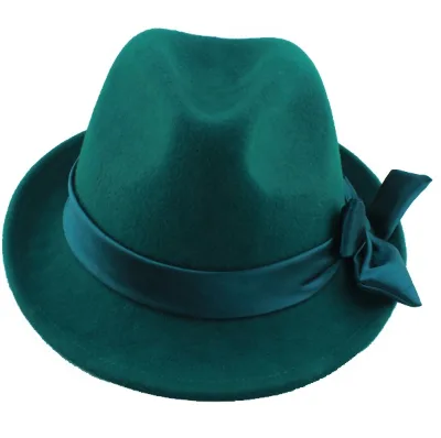 Hot Selling 100% Australian Wool Felt Hats for Ladies Checked Style Common Fabric Feature