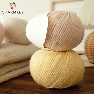 Wholesale Custom 100% Wool Yarn Medium Weight Knitting Crochet Yarn for Handmade Scarves Hats Sweaters DIY Craft