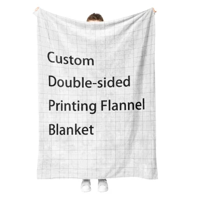 DIY 130*150 cm 2D Anime Character Double-sided Digital Printed Velvet Blanket, Soft and Comfortable, Does Not Fade Easily