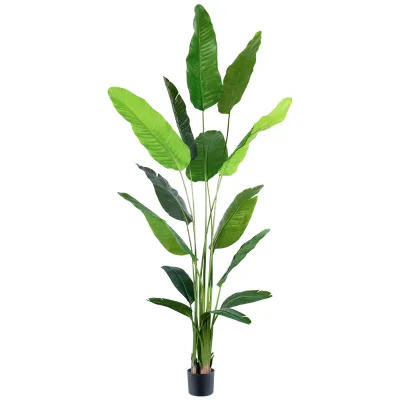 250cm Real Touch Travel Palm Trees Silk Printing Decorative Supplier Artificial Plants Artificial Trees for Indoor Decorative