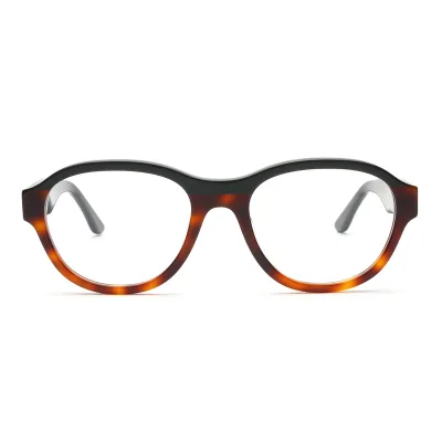 Wholesale High-End Vintage Retro Optical Glasses Handmade Eyeglasses Frames Rectangle Squared Anti-Blue Colored Light Print