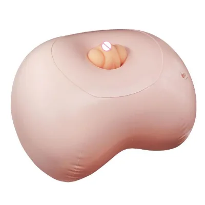 Inflatable Flocking Pussy Sex Toy for Men Male Masturbator with Love Pillow Cushion Sexy Sex Furniture