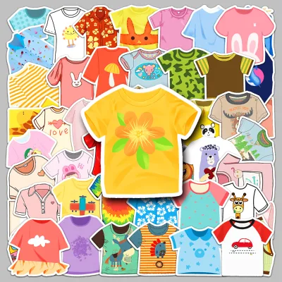 50PCS Factory Wholesale Storage Box Stickers Fashion Cool Waterproof Decorative T-shirt Stickers