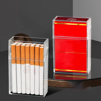 Wholesale Transparent Moisture-Proof Metal Cigarette Case with Customized Logo Low Price Classic Design
