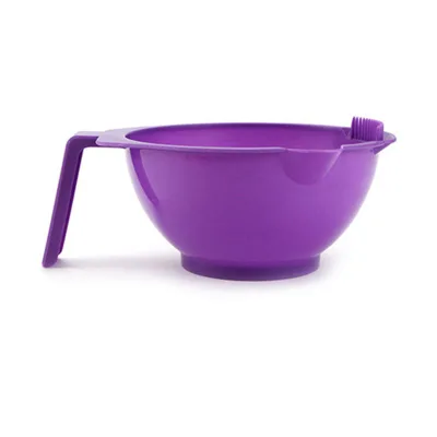 Colorful Hair Dyeing Bowl Hair Gallery Stirring Dyeing Cream Plastic Handle Bowl Pointed Mouth Toothed Baking Oil Bowl
