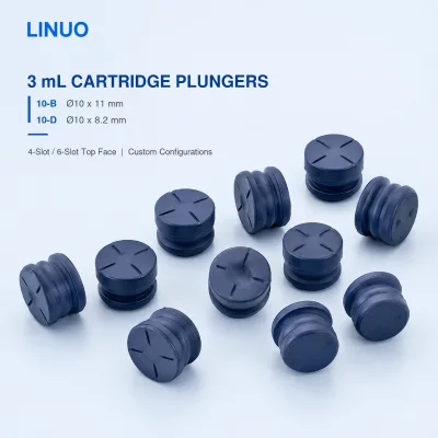 LINUO Pharmaceutical Cartridges Custom OEM Factory Supply Medical Grade Custom Size OEM Service Bulk Supply Stopper Rubber