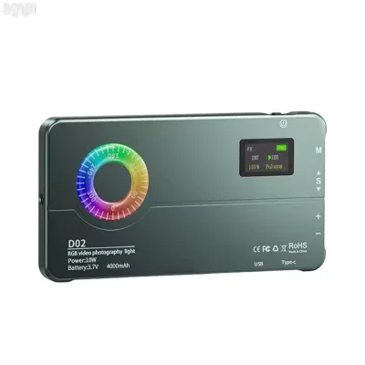 Full Color RGB Video Light with Power Bank Function 2500-9000K LED Camera Light Photography LED Full-Color RGB Fill Light Lamp
