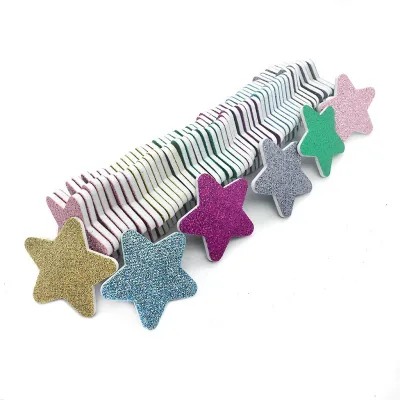New Wholesale Five-pointed Star Glitter Emery Mini Nail File Glittery Christmas Series Irregular Double-sided Nail Polishing