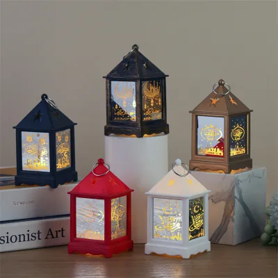 Party Eid Muslim LED Electronic Candle Light Retro Handheld Party Small Oil Lamp for Ramadan Festival Party Decorations