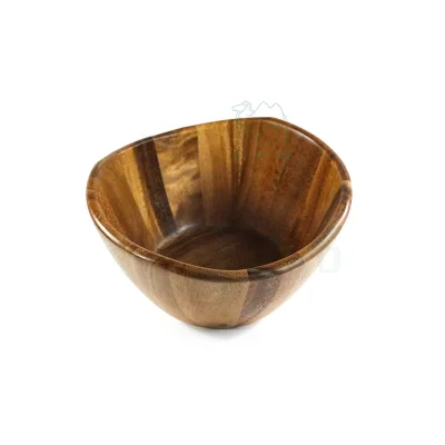 Custom Wooden Salad Bowl Serving Bowl for Salads, Fruits, Popcorn Eco-friendly Salad Bowl
