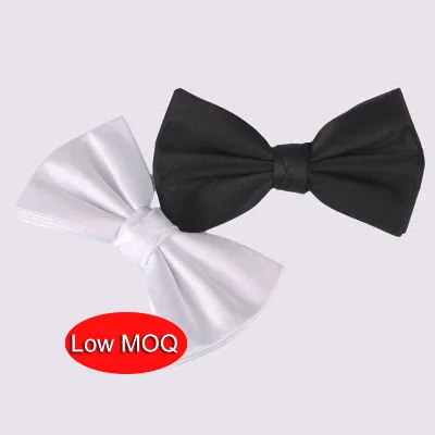 Custom Polyester Solid Pattern Jacquard Wedding Bow Tie for Men for Party