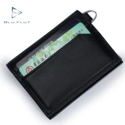 China Factory Anti-theft RFID Credit Card Holder Bank Card Bag with Key Holder Business Money Clip Card case