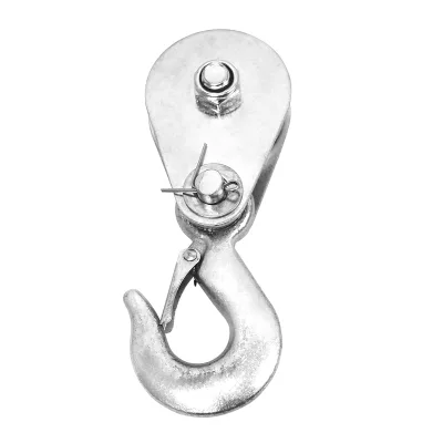 High Strength Steel Single Wheel Rope Bearing Winch Block Heavy Duty Pulley Lifting Block Hoist with Hook for Cable