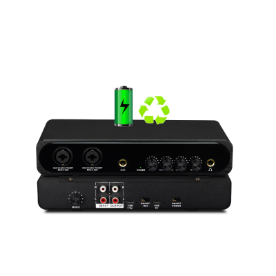 Rechargeable Live Stream Broadcasting Use 2X2 Instrument DSP Audio Interface Karaoke Usb Sound Card