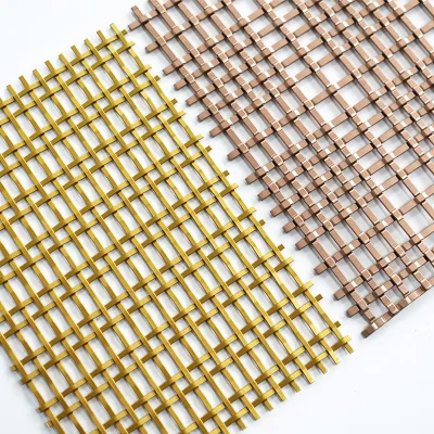 Architectural Woven Stainless Steel Wire Mesh Plain Weave 15mm Aperture 2mm Wire Diameter Cutting/Welding/Bending Cabinets Doors