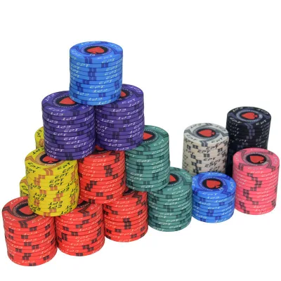 Custom 10g Ceramic Poker Chips with Unique Printing for Poker Clubs and Casinos