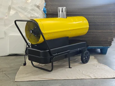 DH-30B 30KW Mobile Air Heater Fuel Oil Fired Bearing Heater for Poultry Farm Greenhouse Workshop Diesel Power Source