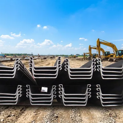 Hot Rolled Steel Sheet Pile U Z Type Sheet Piling Anti-Corrosion for River Revetment Foundation Municipal Retaining Wall Project