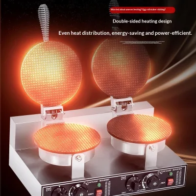 New Non-Stick Coating Quick Heating Egg Roll Machine Commercial Stall Ice Cream Shell Shrimp Chips 110V/220V Foreign Trade US/EU