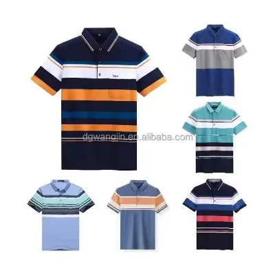 Wholesale High Quality Men's for Polo T-Shirts Custom Logo Color High Weight Custom Size Plus Size Plain