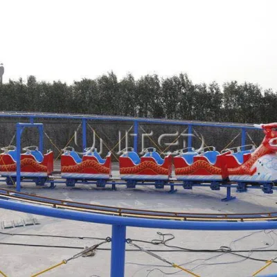 High Quality New Developed Outdoor Gliding Dragon Roller Coaster Carnival Rides for Amusement Parks Fiberglass Steel