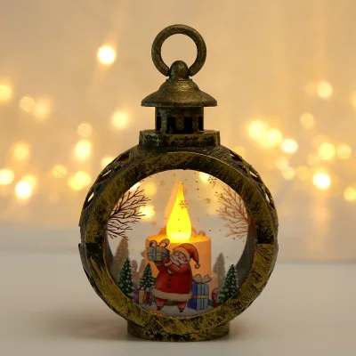 Kanlong Round Shape Small Light Christmas Decoration Led Lights 2 Size Vintage Electronic Wind Lamp Kids Christmas Gift Lights