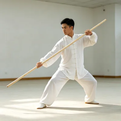 Wholesale High Durable White Wax Wood Kung Fu Training Sticks | 1.8M Straight Customizable Factory Price