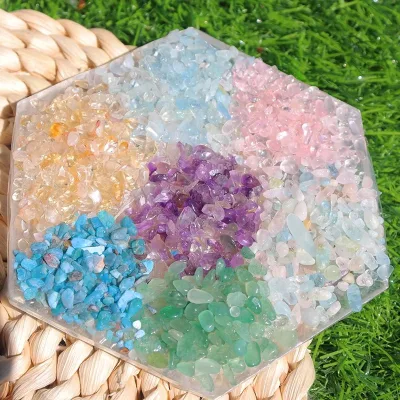 Wholesale Crystal Chips Amethyst Rose Quartz Chips Healing Stone Diy Crystal Draw Stone Home Decor