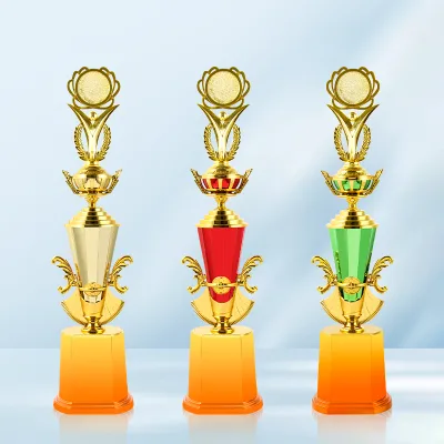 New Design Dance and Singing Student Competition 3-Color Art Trophies Graduation Gradient Color Plastic Awards Trophies