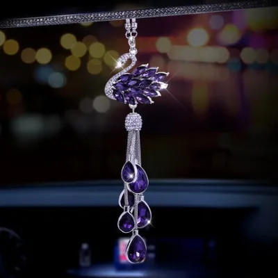 Luxury Car Interior Decorative Swan Hanging Pendant Ornament New Design ABS Car Accessories