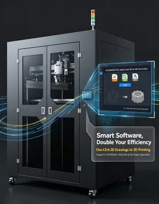 Compact Footprint Giant Output: 1000mm Enclosed Industrial FDM 3D Printer